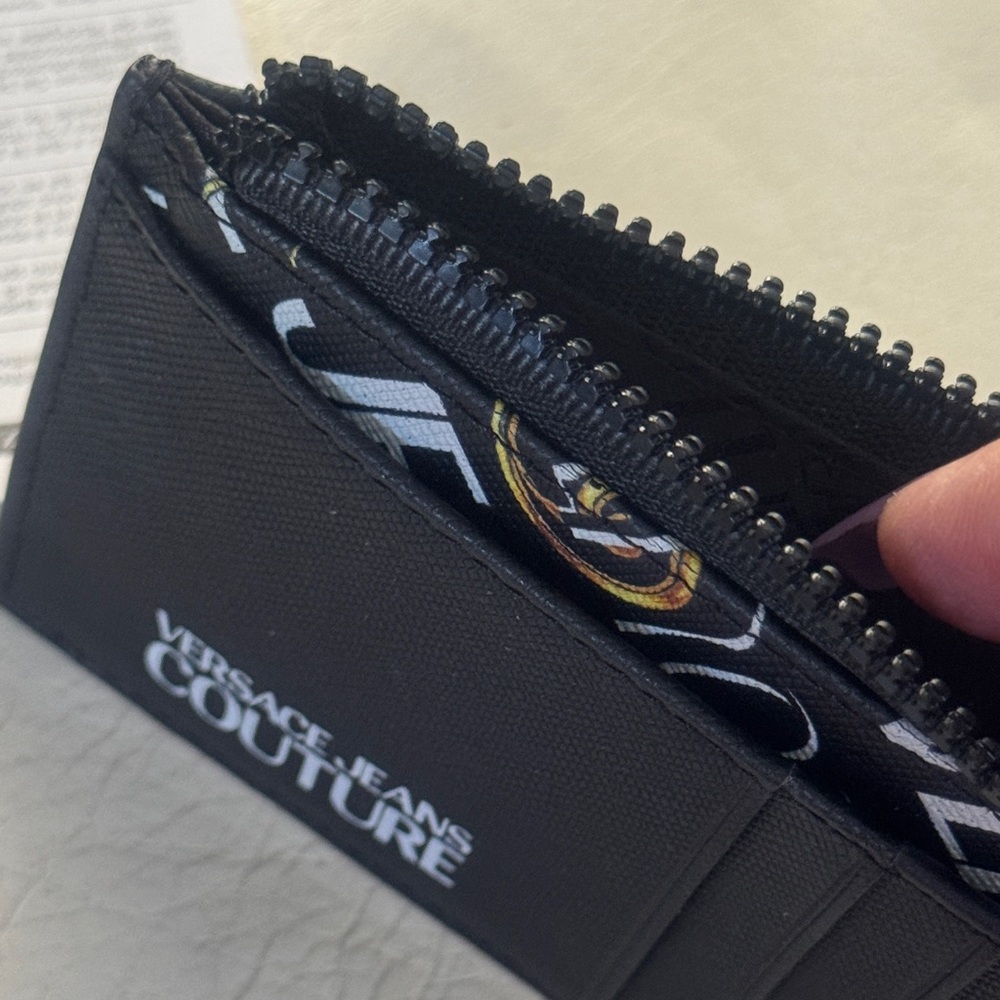 Versace Jeans Couture Black, White and Gold Card Holder - Picture 12 of 16